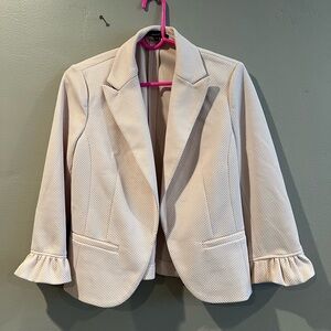 Amanda + Chelsea Women’s Pink Textured Blazer Jacket Ruffle Sleeves Size 6